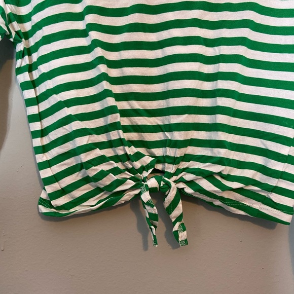 H&M XS Green/White Striped Crop Top - Picture 3 of 6